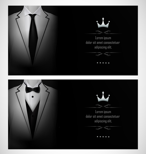Business elite cards template vector 04