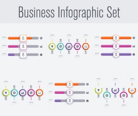 Business infographic set vectors 11