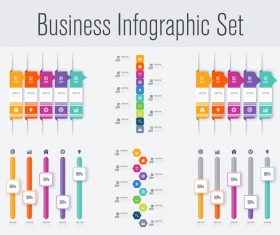 Business infographic set vectors 13