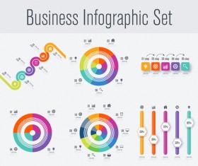 Business infographic set vectors 15