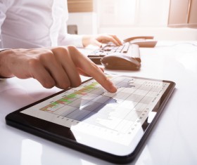 Businessman using Tablet PC Stock Photo 03