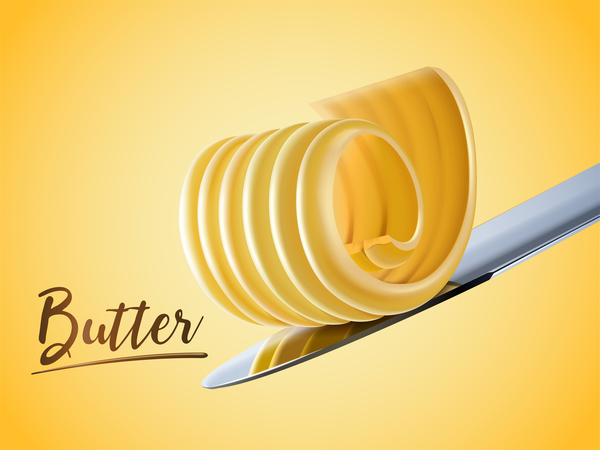 Butter illustration vector material 01