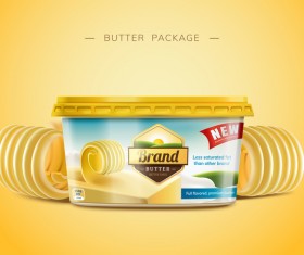 Butter package poster vector 01