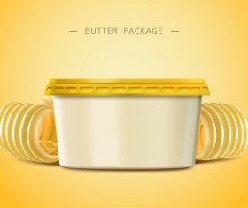 Butter package poster vector 02