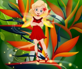 Cartoon cute fairy vector