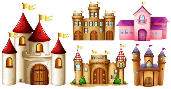 Castles template vector material 01