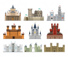 Castles template vector material 01 free download