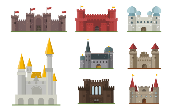Castles template vector material 03