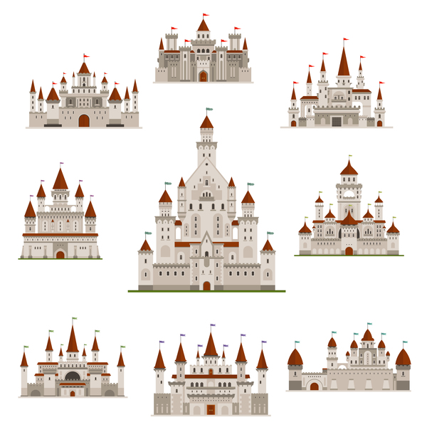 Castles template vector material 04