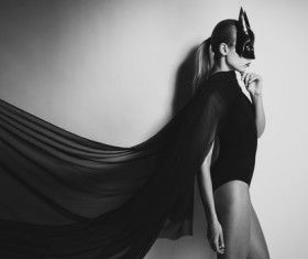 Cat girl dress up Stock Photo 04