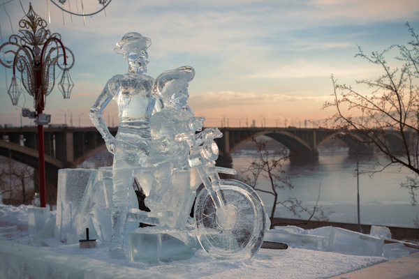 Character ice sculpture Stock Photo 02
