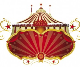 Christmas sign circus vector