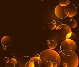 Circles gold abstract background vector
