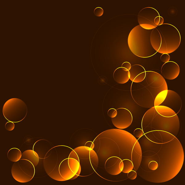 Circles gold abstract background vector