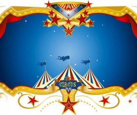 Circus night frame vector