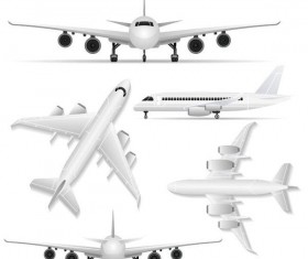 Civil aircraft vector illustration 01