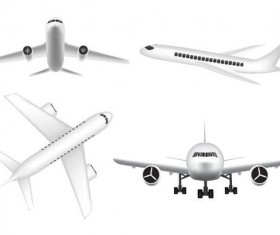 Civil aircraft vector illustration 02