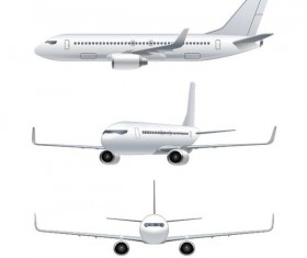 Civil aircraft vector illustration 03