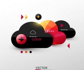 Cloud service infographic template vector 03