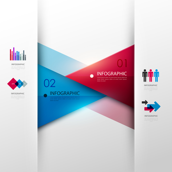 Colored modern infographic template vectors 03