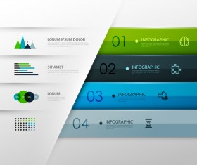 Colored modern infographic template vectors 07