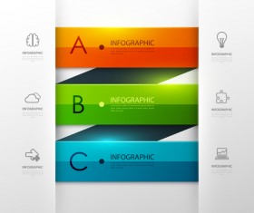 Colored modern infographic template vectors 09