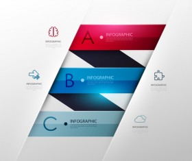Colored modern infographic template vectors 10