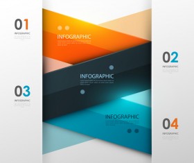 Colored modern infographic template vectors 11
