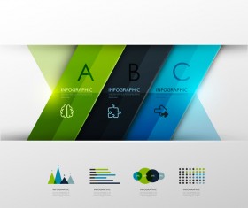 Colored modern infographic template vectors 12