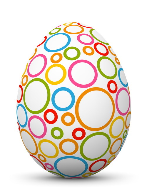Colored ring with easter egg vector