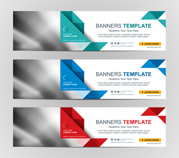 Company banners template creative vectors 02