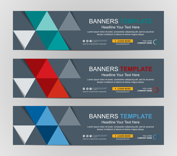 Company banners template creative vectors 07