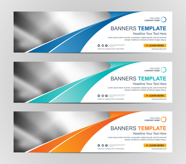 Company banners template creative vectors 09