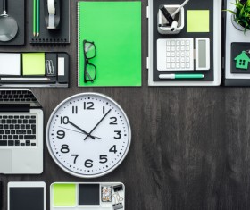 Corporate office desk with modern equipment Stock Photo 04