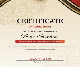Creative certificate template vectors set 02