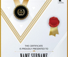 Creative certificate template vectors set 04