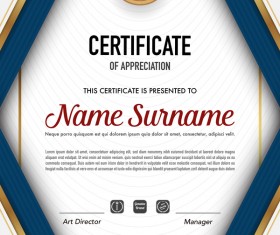 Creative certificate template vectors set 05