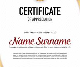 Creative certificate template vectors set 06