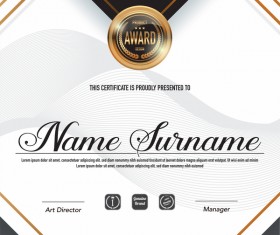 Creative certificate template vectors set 08