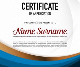 Creative certificate template vectors set 09