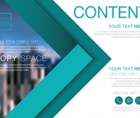 Creative company brochure with flyer cover vector 01