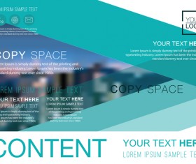 Creative company brochure with flyer cover vector 02