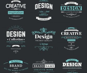 Creative decor labels vector