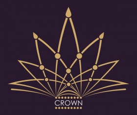 Crown logo template vectors 01