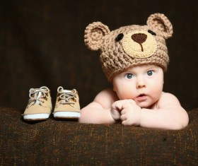 Cute baby and shoes Stock Photo 02