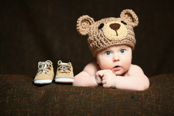 Cute baby and shoes Stock Photo 02