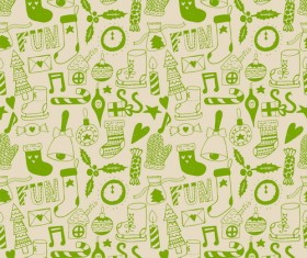 Cute doodle christmas seamless pattern vector 02