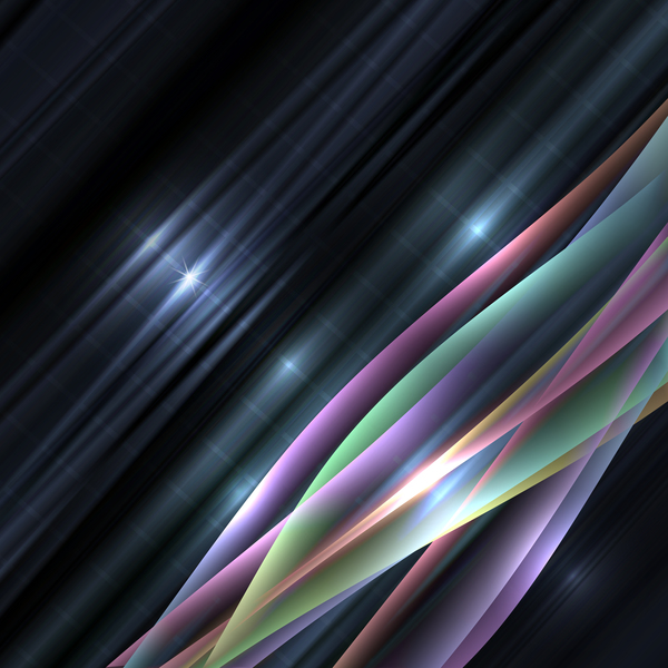 Dark wavy abstract background vector