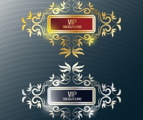 Decor VIP labels vector