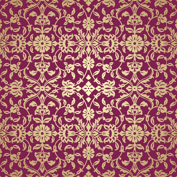 Decor ornate pattern seamless vectors 12